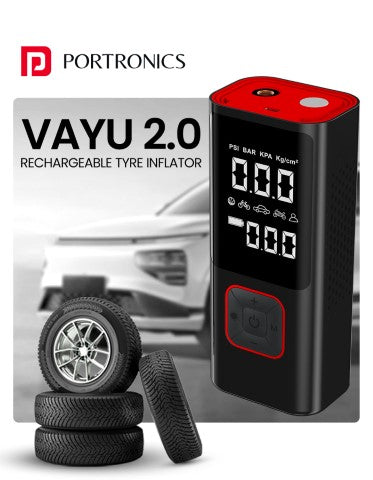 Portronics Vayu 2.0 Tyre Inflator 8