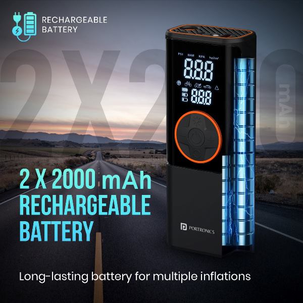 Portronics Vayu 4.0 Tyre Inflator