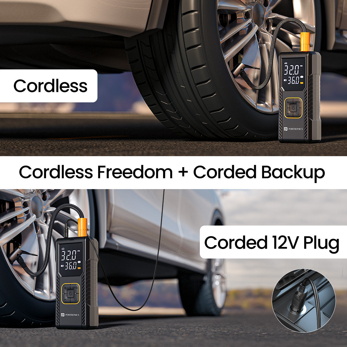 Portronics Vayu 9.0 Tyre Inflator