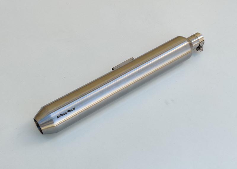 Powerage Slip-Ons Exhaust for Reborn Meteor 350 – Brushed Steel Finish