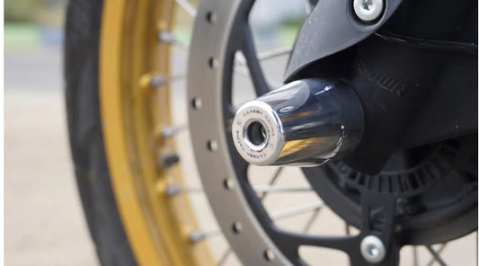 Premium Aluminium Fork Sliders for Himalayan 450 - Polished Silver - Carbon Racing