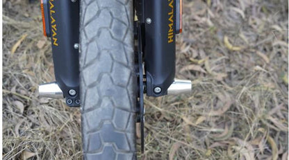 Premium Aluminium Fork Sliders for Himalayan 450 - Polished Silver -  Carbon Racing