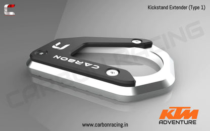 Premium Kickstand Extender for KTM 390 Adventure - Carbon Racing - Riders Junction