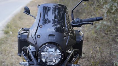 WANDERER Premium Touring Windshield for Himalayan 450 - Smoked - Carbon Racing - Riders Junction