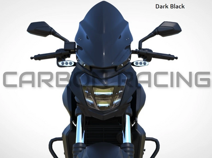 Premium Windshield for Dominar 400 / Dominar 250 with Stabilizer Kit - Carbon Racing - Riders Junction
