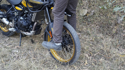 Premium Aluminium Fork Sliders for Himalayan 450 - Matte Black - Carbon Racing - Riders Junction