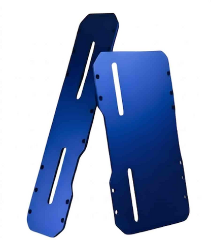 Premium Universal CNC Aluminum Motorcycle License Plate Holder / Frame - Anodized Finish (BLUE)
