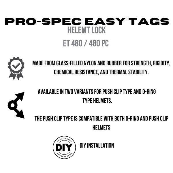 Pro-Spec Easy Tag Helmet Lock With Base Mount-ET480