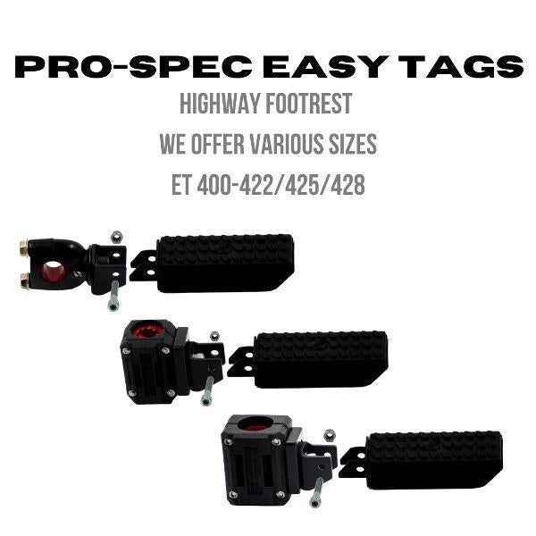 Pro-Spec Easy Tags Highway Footrest (Pair) – ET400 Series