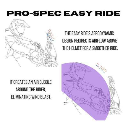 Pro-Spec Easy Ride Windshield Extender Clip-on - Kawasaki Versys 650 - ER760