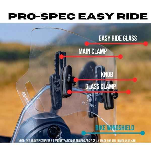 Pro-Spec Easy Ride Clip-on Windshield Extender for Suzuki Vstorm 1000 - ER720