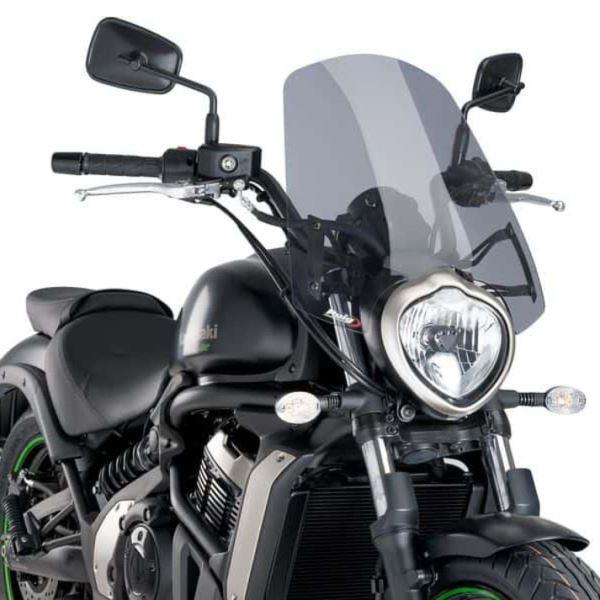 Puig Naked New Generation Touring Windshield for Kawasaki Vulcan S (Smoke)-8164H
