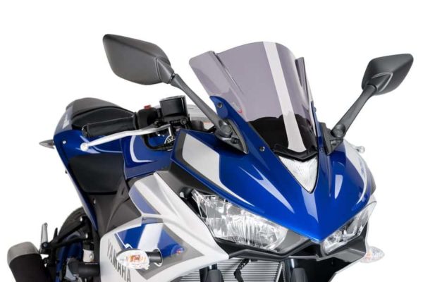 Puig - Windscreen for Yamaha YZF-R3 (2015-18) - Light Smoke - Riders Junction