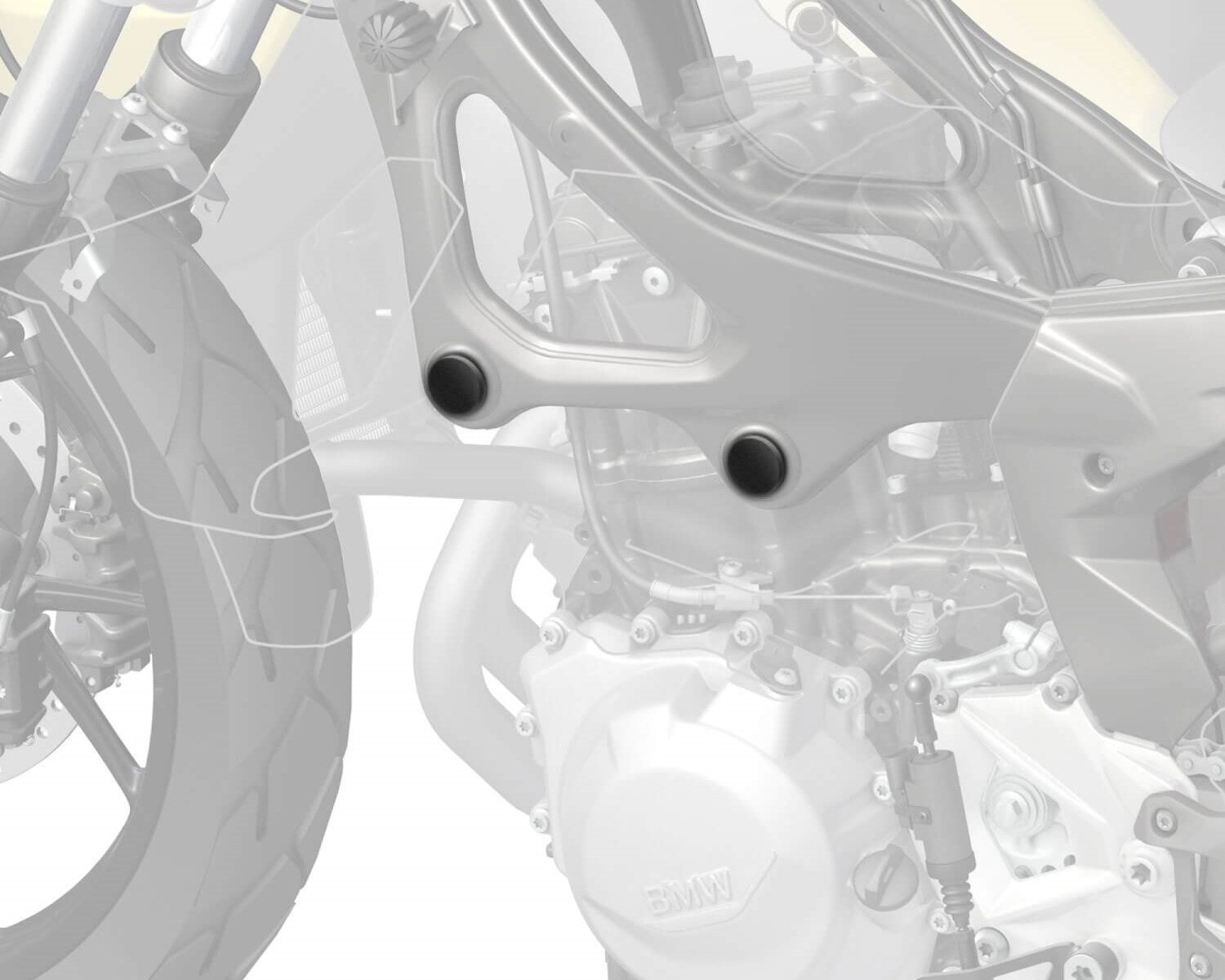 Pyramid Frame Caps for BMW F750GS / F850GS / F850GSA / F900R / F900XR - 89404