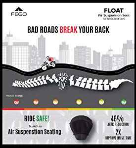 FEGO Float - Air Suspension Seat Black Leather Cushion Seat With Air Suspension Technology