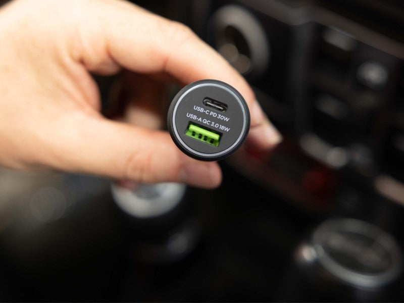 Quadlock® Quad Lock 48W Dual Car Charger - USB-C PD + USB-A QC3.0-QLA-DCC-2