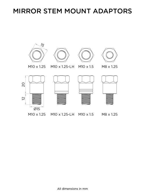 Quadlock® Quad Lock Mirror Stem Mount Adapter Kit-QLP-MSA