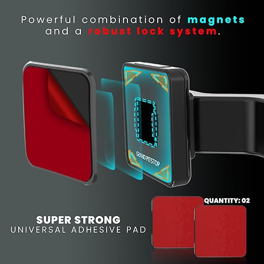 Quick Lock GEN-1 Motorcycle Mobile Holder with In-built Magnetic Lock Technology Handlebar - Riders Junction