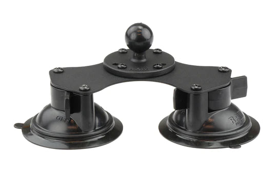 RAM BASE CAR - TWIST-LOCK DUAL SUCTION CUP BASE WITH BALL 25MM (1")