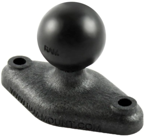 RAM Base - 2.43" x 1.31" Composite Diamond Ball Base with 1" Ball (ALU) - Riders Junction
