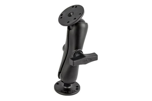 RAM C SIZE 38MM (1.5") BALL MOUNT WITH 50.8MM 2/2.5" PLATE (AMPS HOLE)