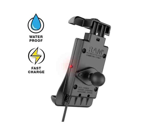 RAM-Mounts Quick-Grip Waterproof Wireless Charging Holder-RAM-HOL-UN14WB