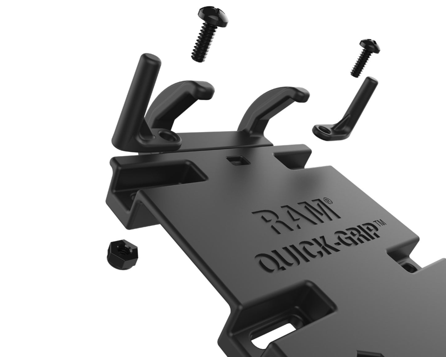 RAM Mounts Quick-Grip XL Spring Loaded Cradle with Ball - Riders Junction