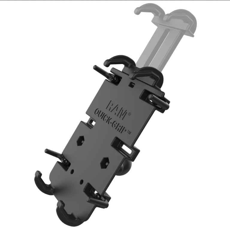 RAM Quick-Grip XL Phone Mount with Handlebar U-Bolt Base - RAM-B-149Z-A-PD4U