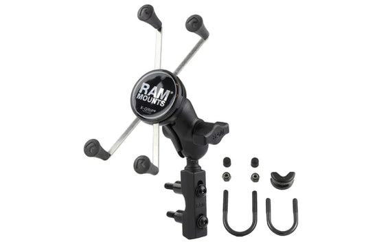 RAM SET- LARGE PHONE MOUNT WITH BRAKE/CLUTCH RESERVOIR BASE