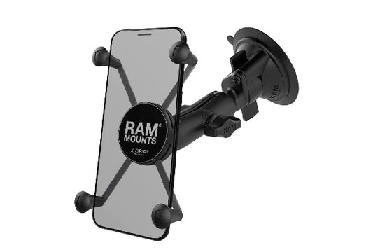 RAM SET - SUCTION CUP X GRIP PHONE CRADLE (ABOVE 127MM (5"))