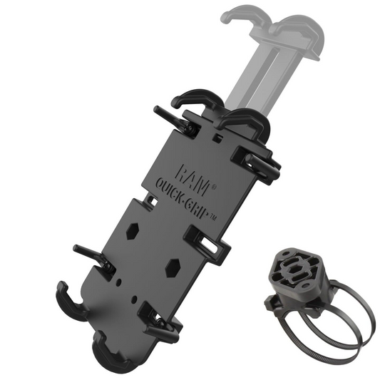 RAM Mounts Quick-Grip XL Phone Mount with RAM EZ-On/Off Bicycle Base - RAP-274-1-PD4U