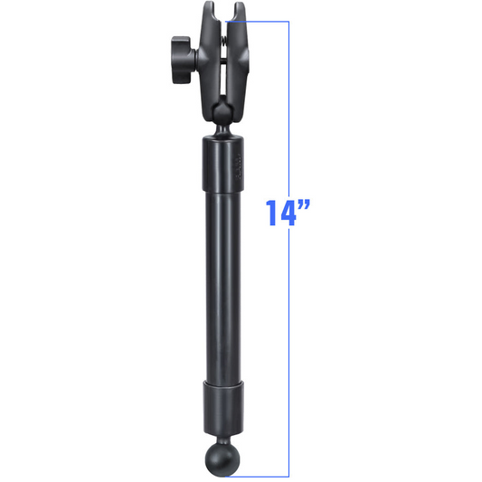 RAM® Mounts 14" PVC Pipe Extension with Ball Ends & Double Socket Arm - RAP-BB-230-14-201U