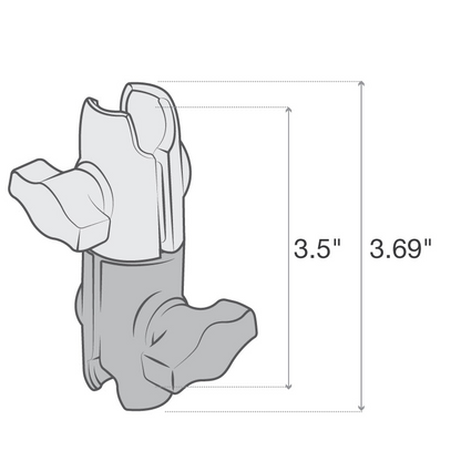 RAM® Mounts Composite Double Socket Swivel Arm - RAP-B-200-12U