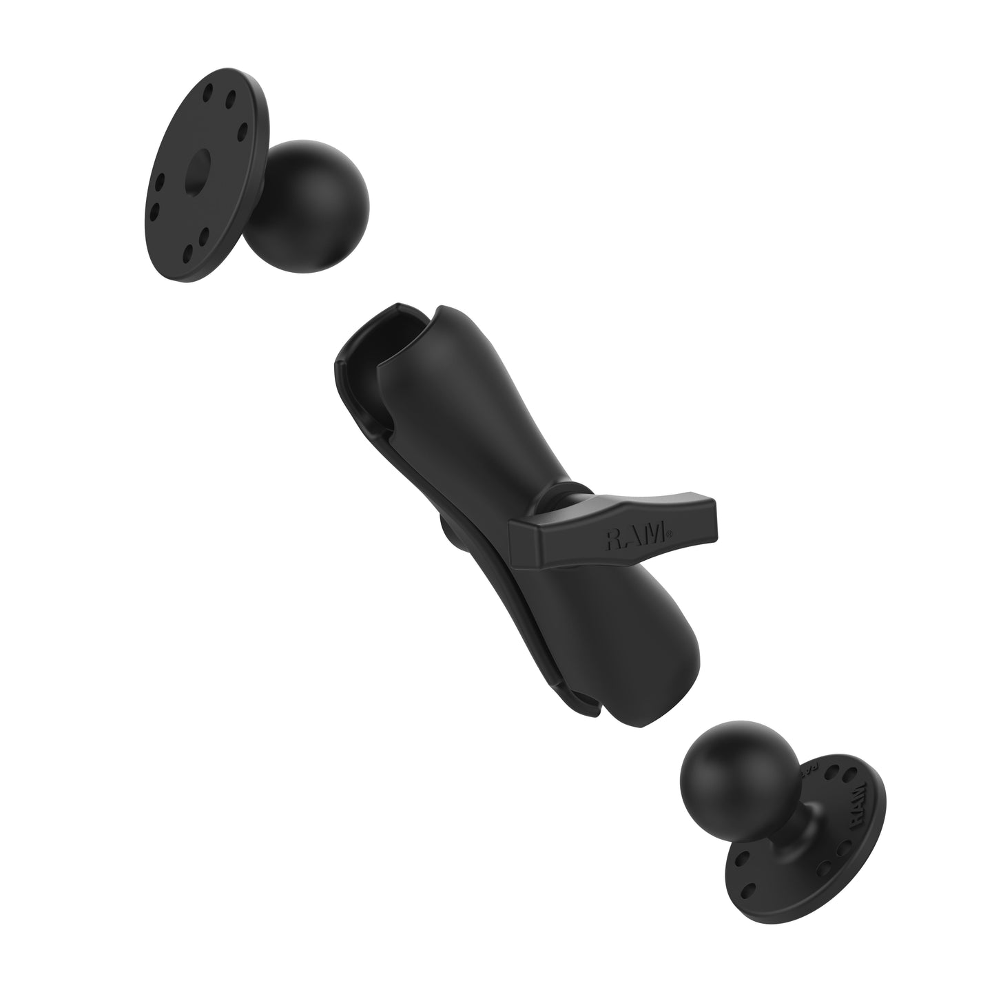 RAM® Mounts Double Ball Mount with Two Round Plates - C Size Medium (RAM-101U)