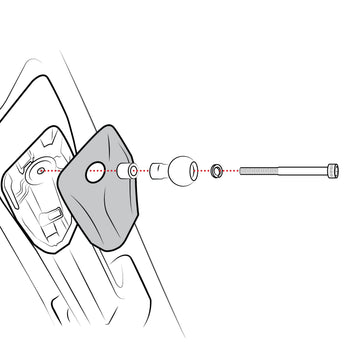 RAM® Mounts Grab Handle & A-Pillar M6 Bolt Replacement Kit with Ball Base (RAM-B-367B-M6U)