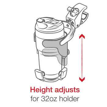 RAM® Mounts Level Cup XL 32oz Drink Holder with RAM Tough-Claw (RAP-B-417-400U)