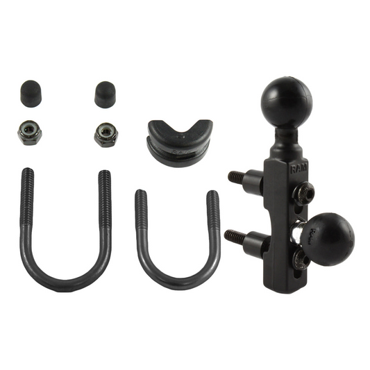RAM® Mounts Motorcycle Brake/Clutch Reservoir & Handlebar Double Ball Base - RAM-B-309-8U