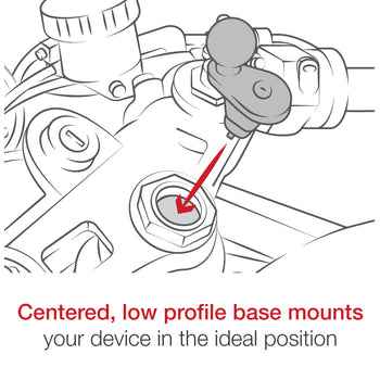 RAM® Mounts Motorcycle Fork Stem Ball Base with Rubber Expansion Plug (RAM-B-342U)