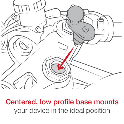 RAM® Mounts Motorcycle Fork Stem Mount with 1/4"-20 Action Camera Adapter - RAM-B-342-366U