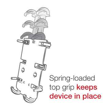 RAM® Mounts Quick-Grip XL Phone Mount with Handlebar U-Bolt Base - Medium (RAM-B-149Z-PD4U)