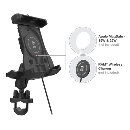 RAM® Mounts Quick-Grip™ Handlebar Mount for iPhone 12 Series + MagSafe (RAM-B-149Z-A-UN15WU)