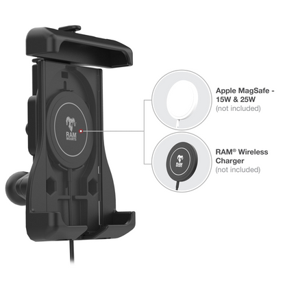 RAM® Mounts Quick-Grip™ Holder with Ball for iPhone 12 Series + MagSafe (RAM-HOL-UN15WBU)