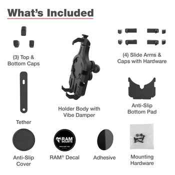 RAM® Mounts Quick-Grip™ Pro Phone Holder with Ball & Vibration Damper - RAM-HOL-PD5BVU