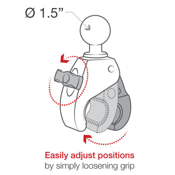 RAM® Mounts Tough-Claw™ Small Clamp Ball Base (RAP-400U)