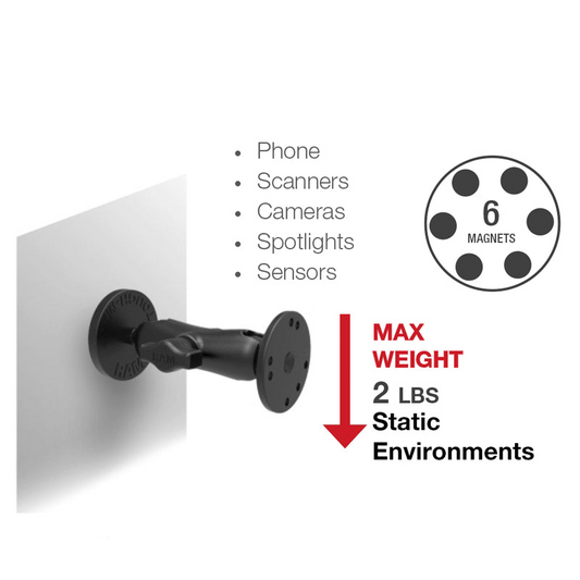 RAM® Mounts Tough-Mag™ 66MM Diameter Magnetic Ball Base - RAM-B-MAG66U