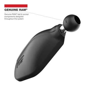 RAM® Mounts Tough-Mirror™ Kit with M10-1.25 Bases + M10-1.5 Adapters - Long Arm (RAM-B-349-M1015-C-465RL)