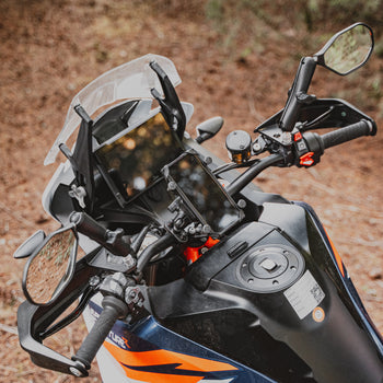 RAM® Mounts Tough-Mirror™ Kit with M10-1.25 Bases + M10-1.5 Adapters - Long Arm (RAM-B-349-M1015-C-465RL)