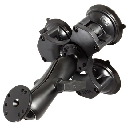 RAM® Mounts Twist-Lock Triple Suction Cup Mount with Round Plate (RAP-365-101U)