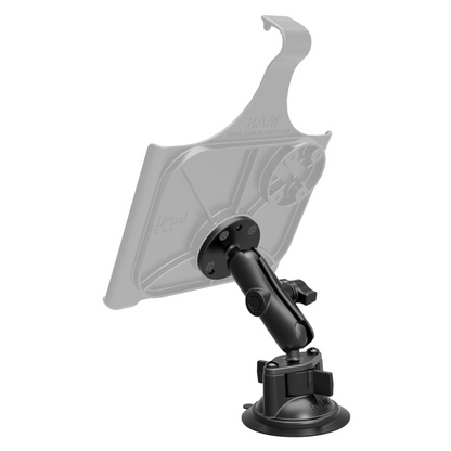 RAM® Mounts Twist-Lock™ Suction Cup Double Ball Mount with Round Plate - Medium (RAM-B-166-202U)