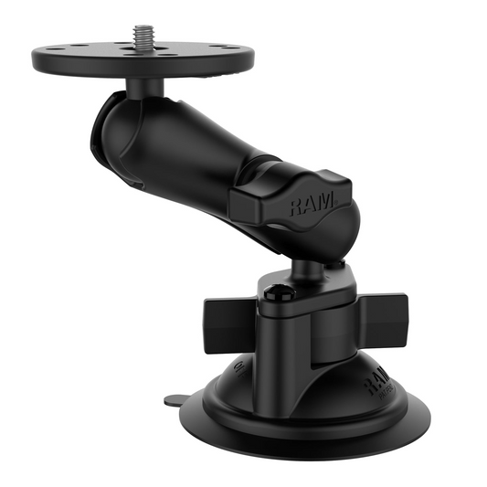 RAM® Mounts Twist-Lock™ Suction Cup Mount with Round Plate & 1/4"-20 Stud (RAM-B-166-202AU)